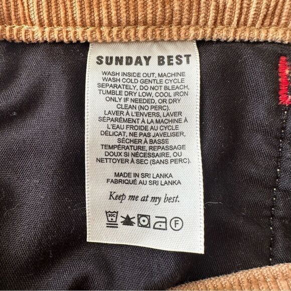 Aritzia Sunday Best Tan Corduroy Straight Leg Pants - Picture 6 of 6